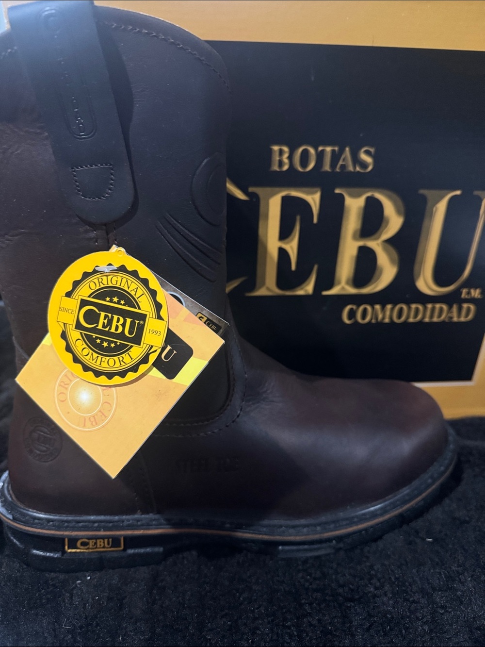 CEBU Men's Max Steel Toe Wellington Work Boot — Steel Toe Protection